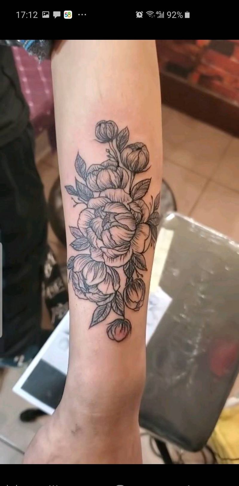 素花纹身图片_手臂纹身图案