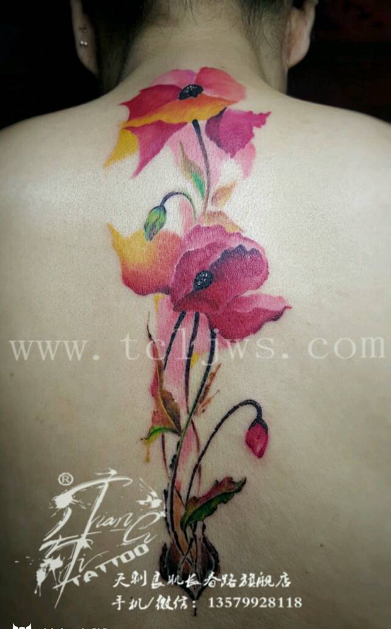 花-花落花开！纹身图片