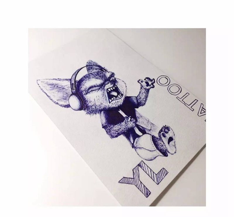 Finnick纹身图片_手稿插画纹身图案