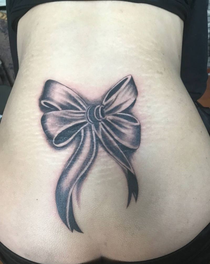 蝴蝶结纹身图片