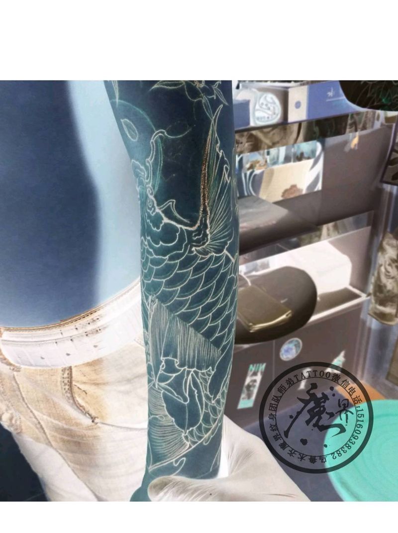 艺妓花臂纹身图片_肩部手臂传统动物人物植物鬼神原创成品手稿纹身图案