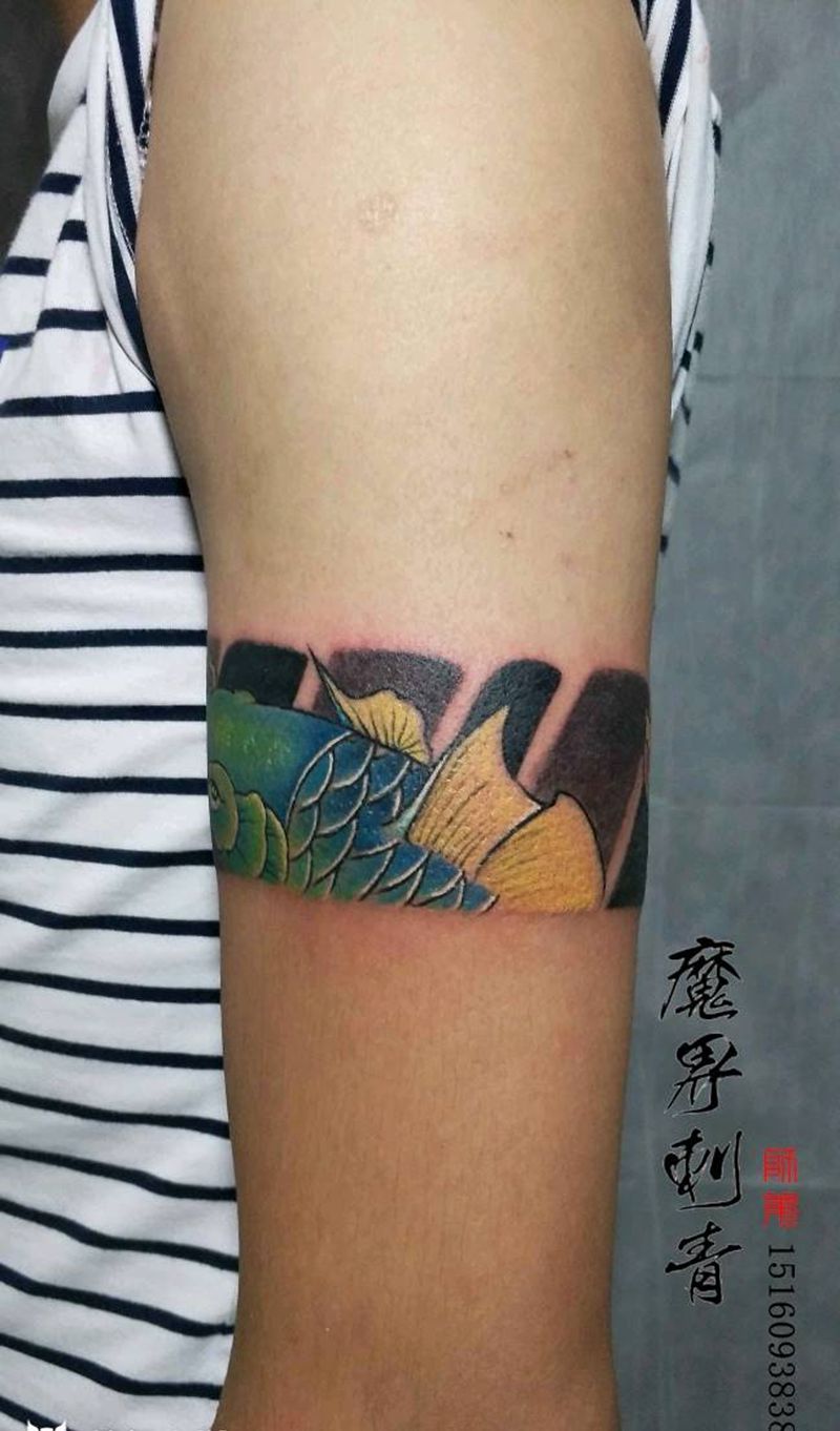 臂环遮盖纹身图片_手臂新传统传统臂环遮盖臂环遮盖纹身图案