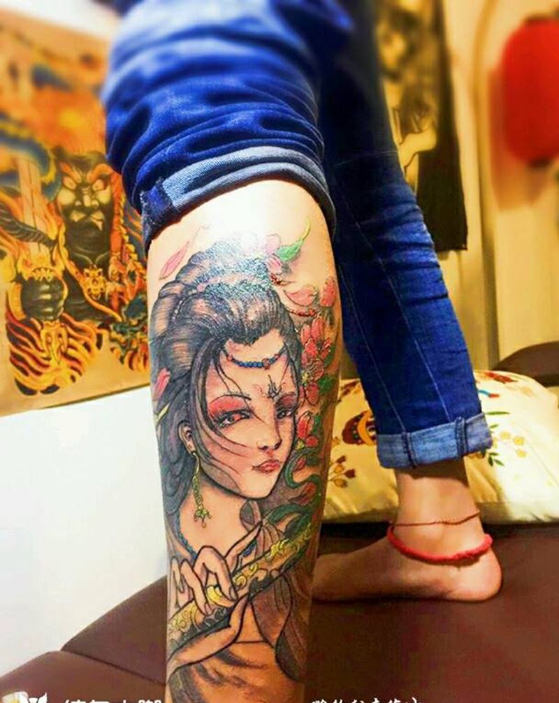 艺妓纹身图片