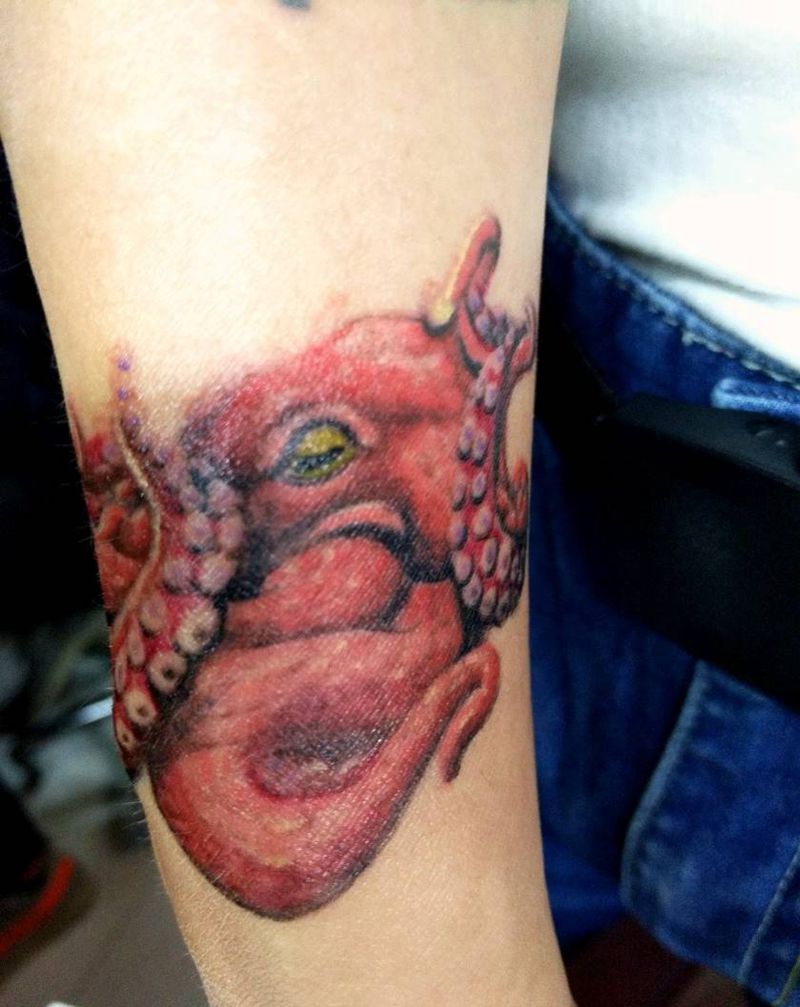 章鱼纹身图片_原创成品手稿插画纹身图案