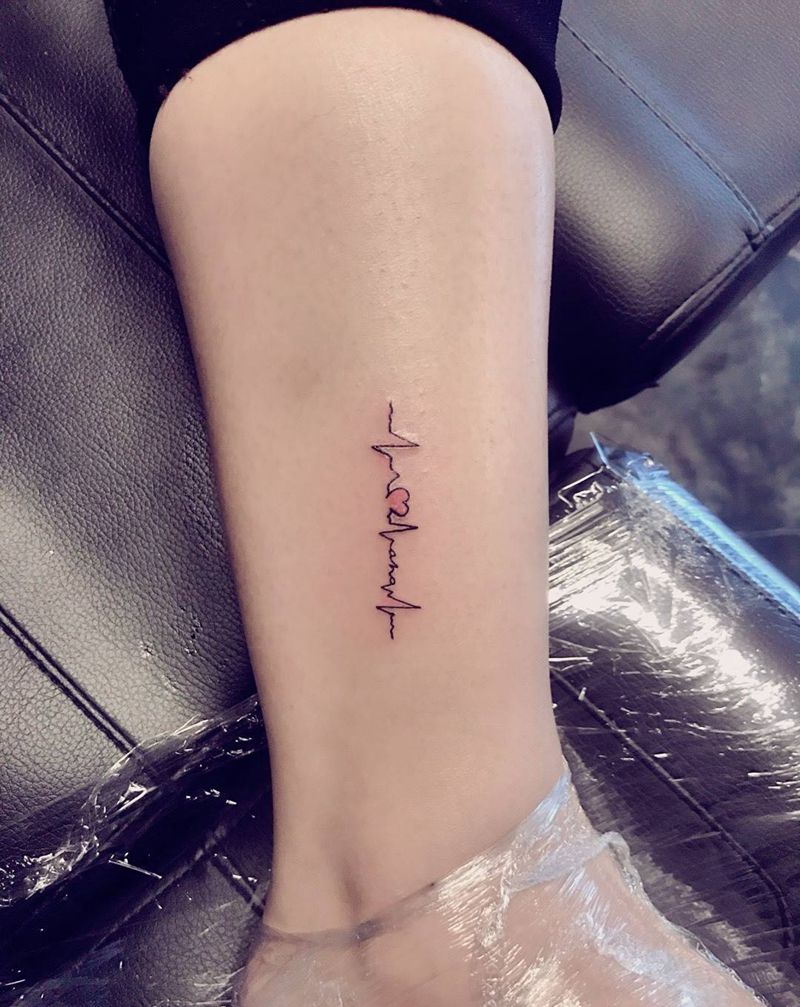 情侣心电图纹身图片