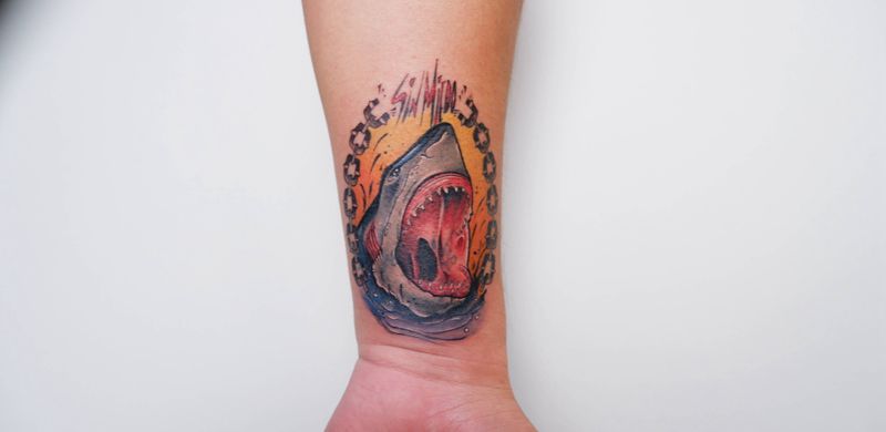 手腕遮盖纹身图片_手臂New School纹身图案