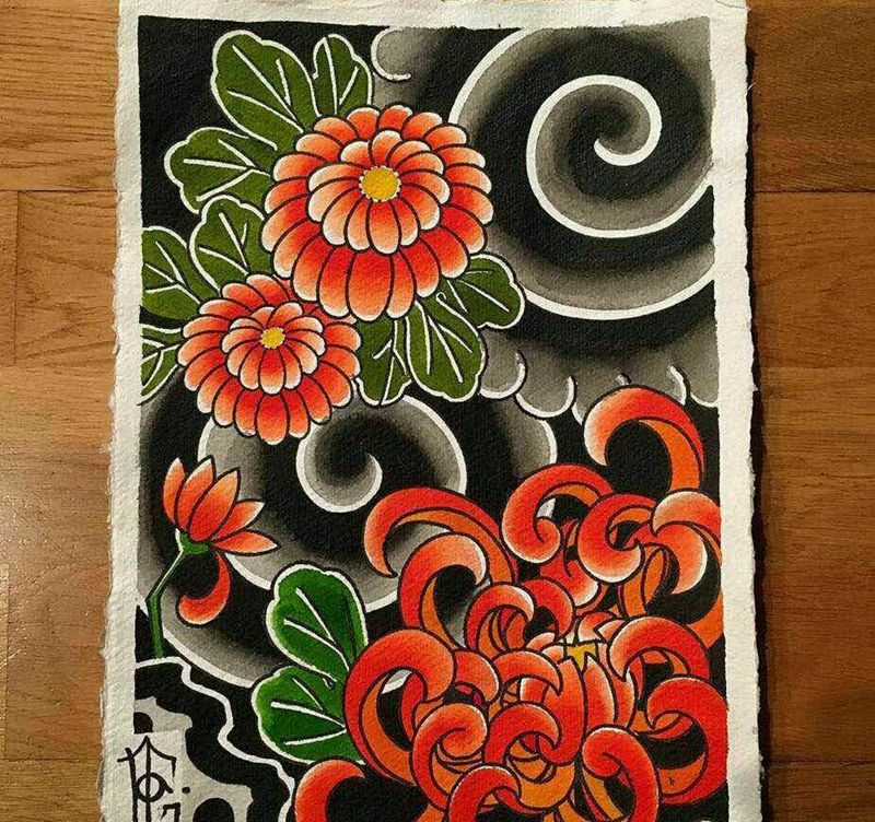 传统手稿分享纹身图片_传统手稿纹身图案