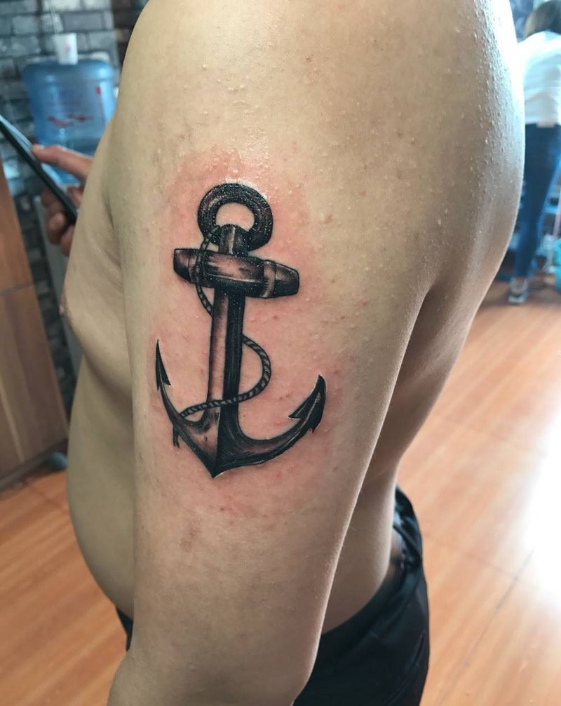船锚纹身图片