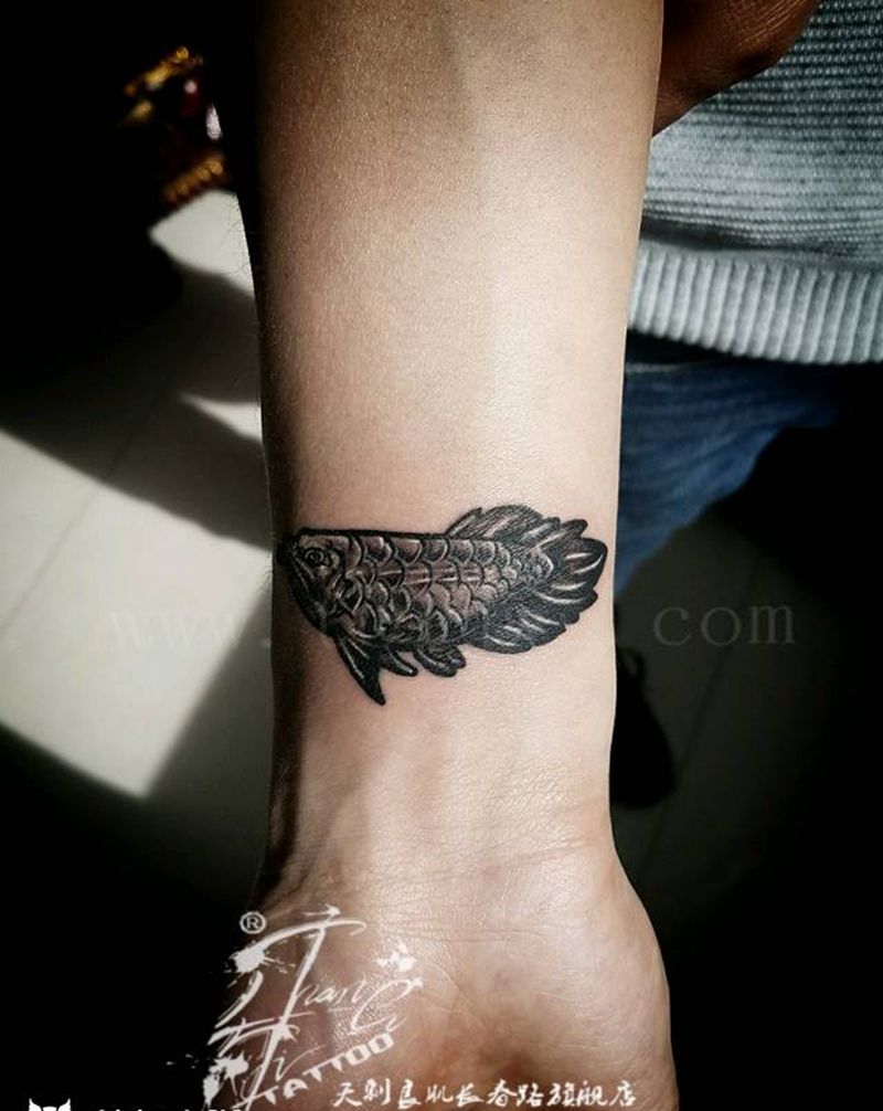 红龙鱼纹身纹身图片