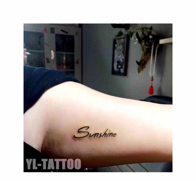 小字母纹身图片_成品手臂清新字符纹身图案