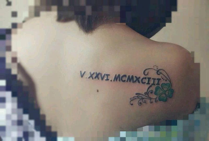 四叶草，幸运相伴纹身图片