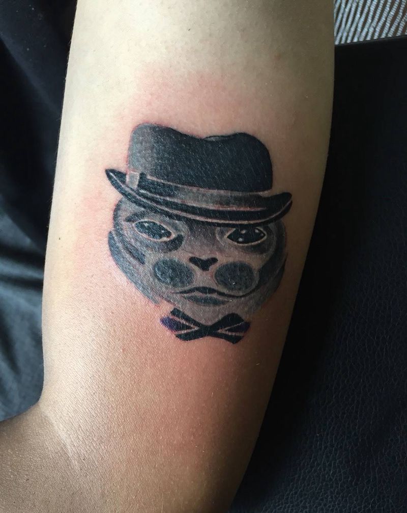 情侣纹身纹身图片_成品手臂欧美动物纹身图案