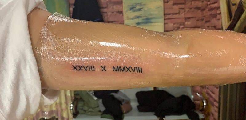 结婚纪念日纹身图片