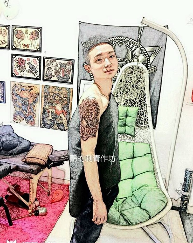 黑灰欧美纹身图片