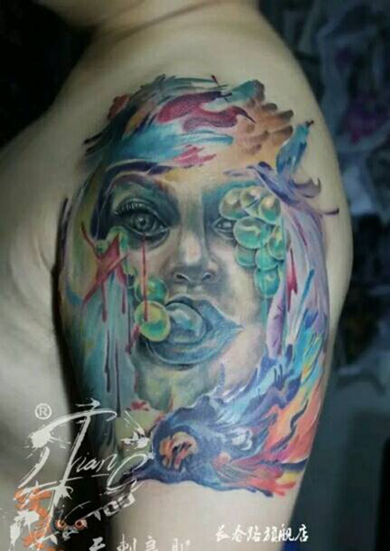 葡萄女人纹身纹身图片