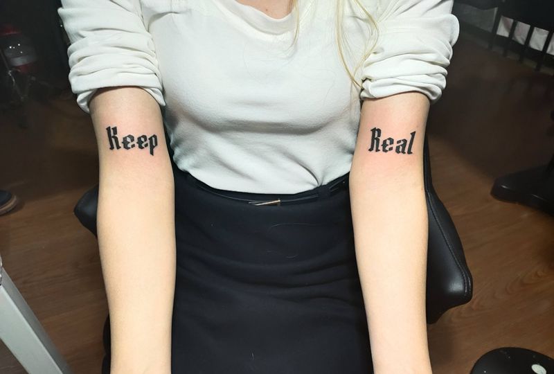 英文字母纹身图片_手臂纹身图案