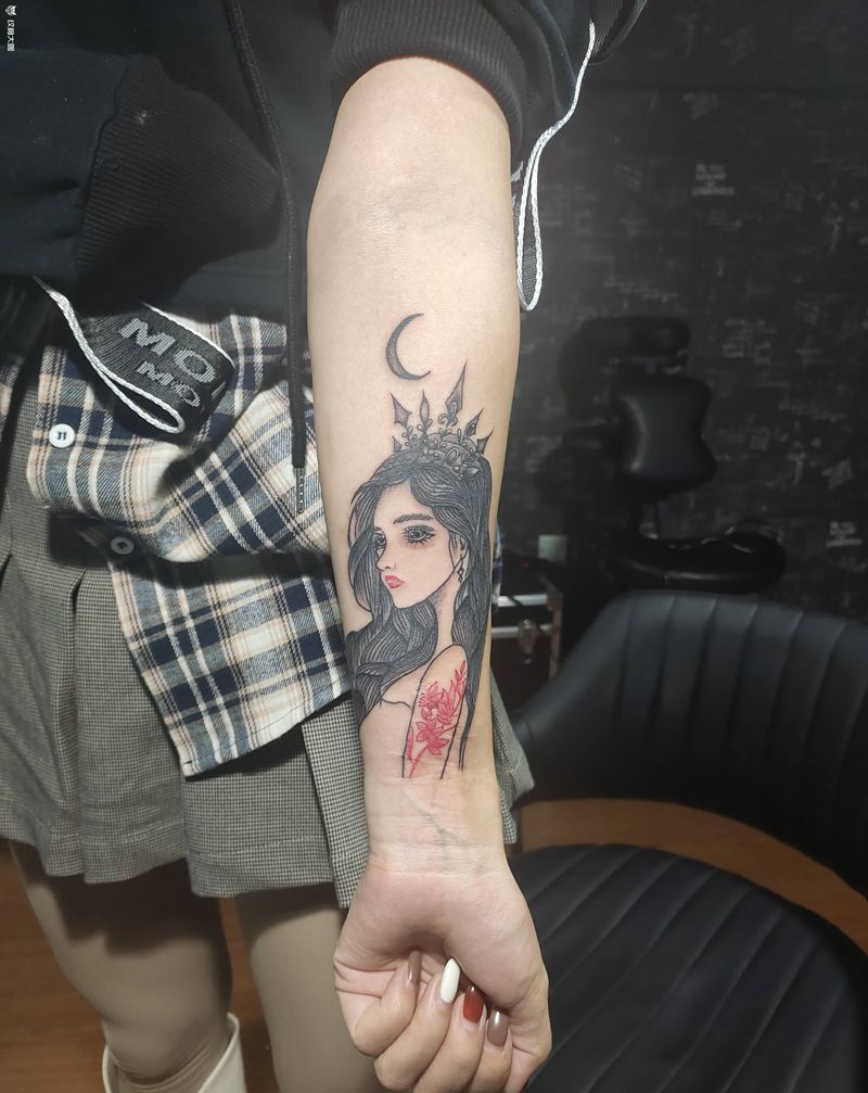 欧美女孩纹身图片_手臂纹身图案