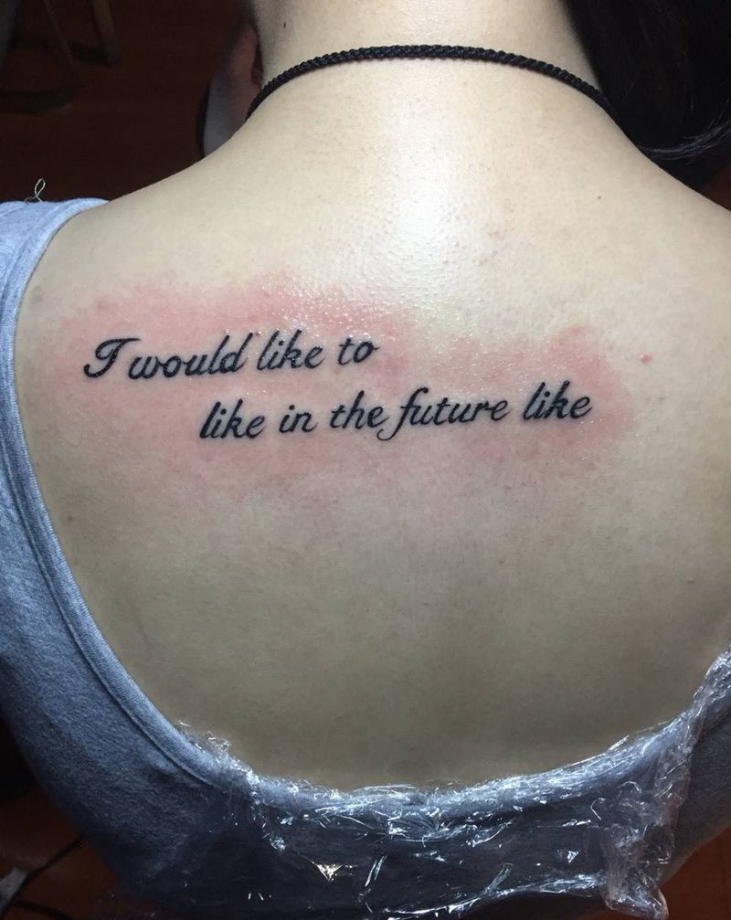 英文小清新纹身图片