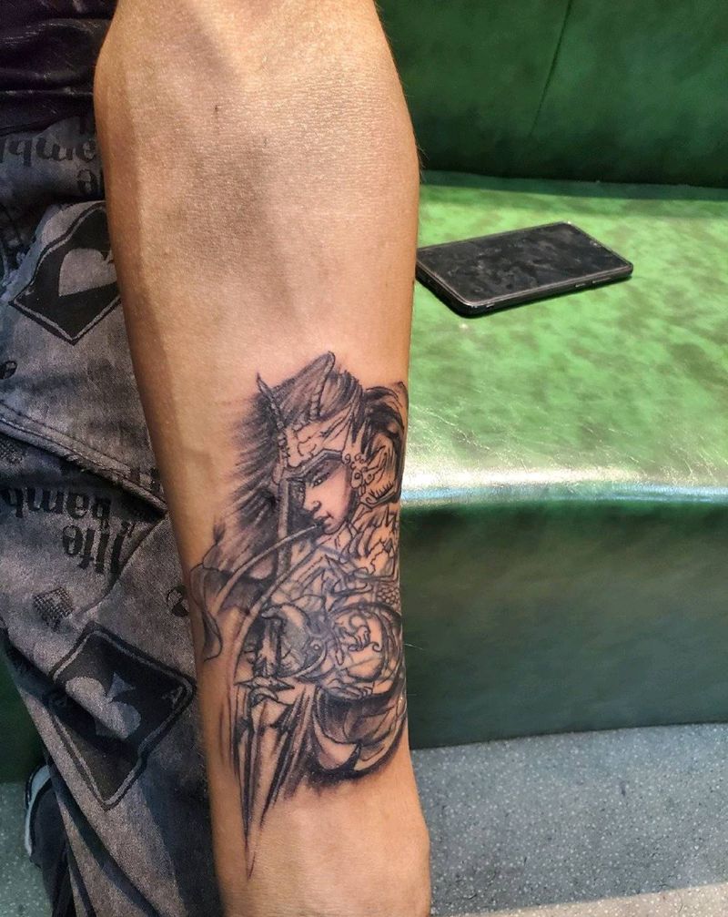 赵子龙纹身图片_新传统纹身图案