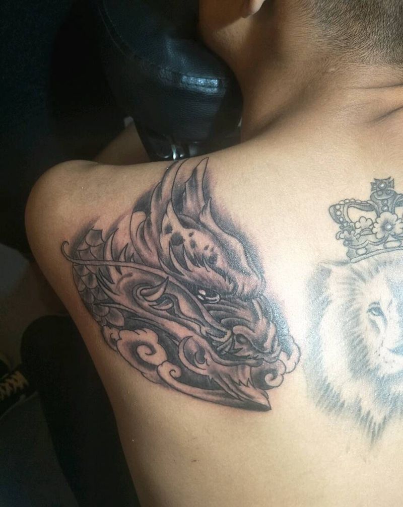 欧美龙纹身图片