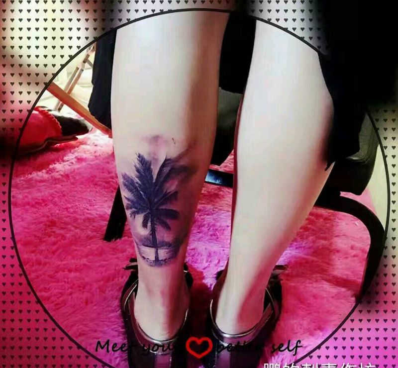椰树纹身图片