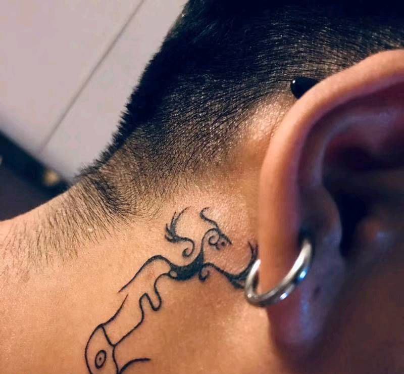 姓氏图腾纹身图片_图腾水墨纹身图案