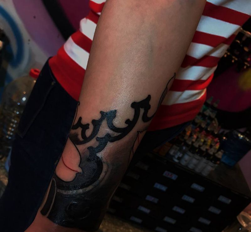 莲 礁 遮盖纹身图片