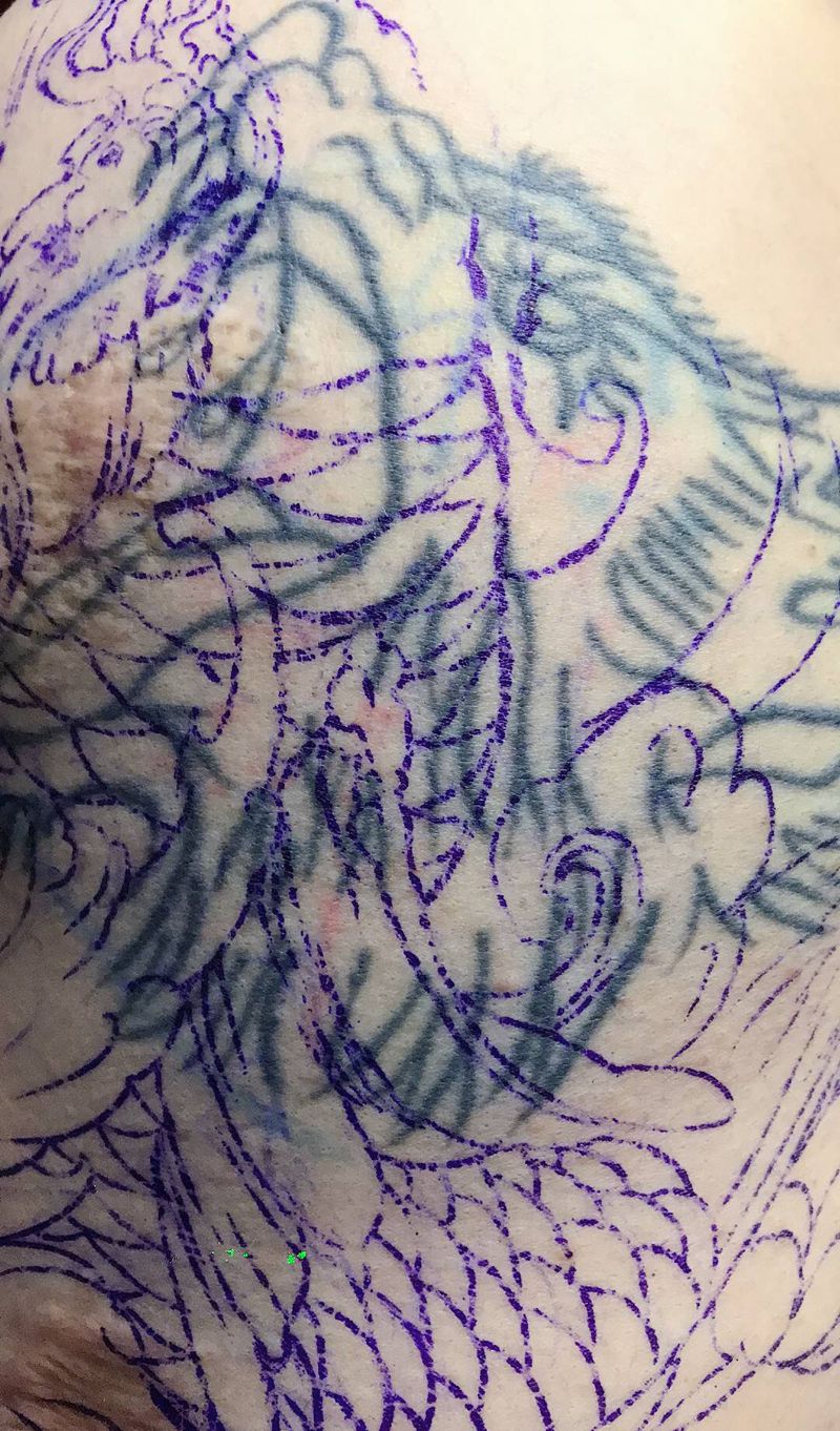 遮盖纹身图片_肩部纹身图案