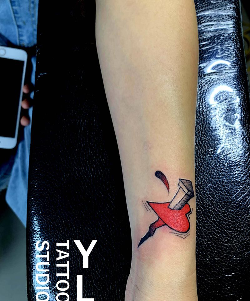 心纹身图片_手臂纹身图案