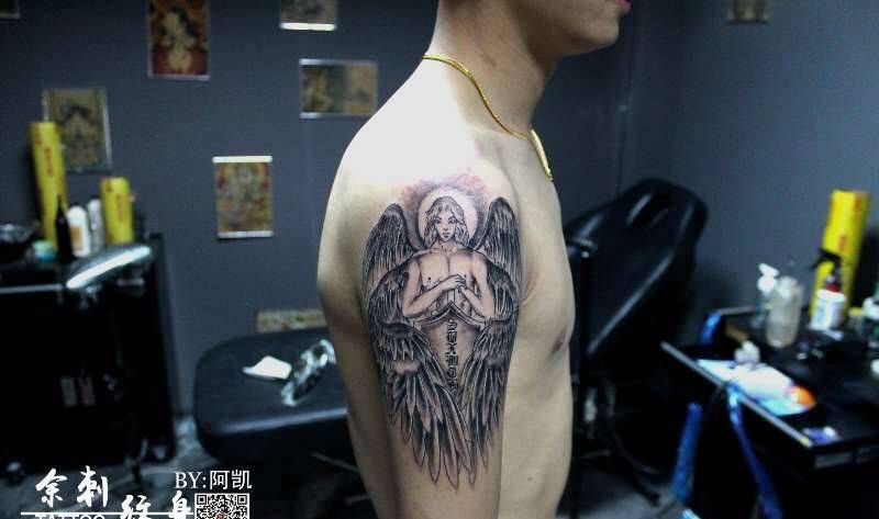 天使，纹身图片