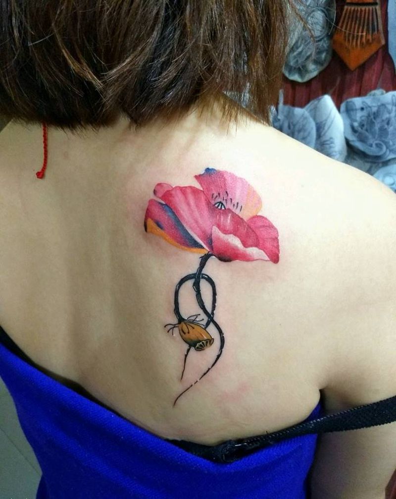 罂粟花纹身图片