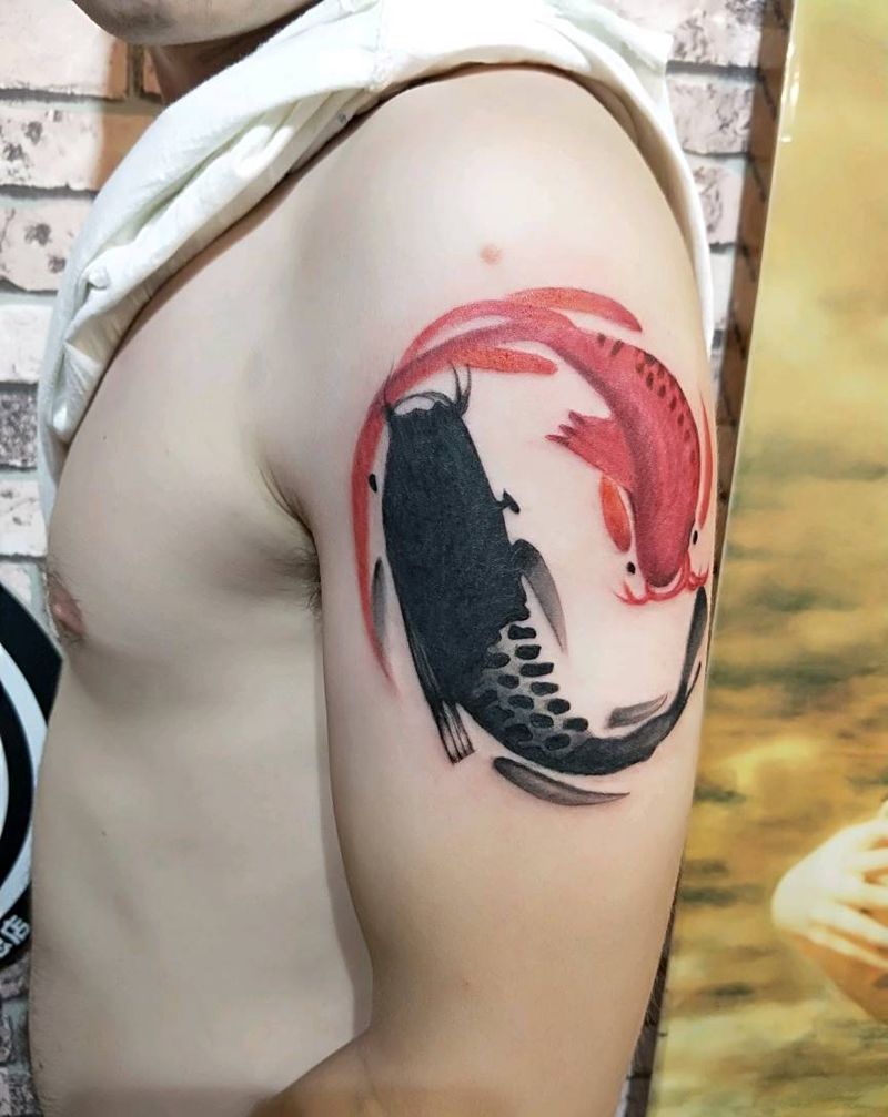 阴阳鱼纹身图片