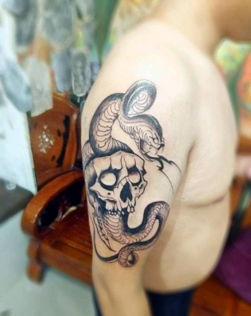 嘎巴拉蛇纹身图片