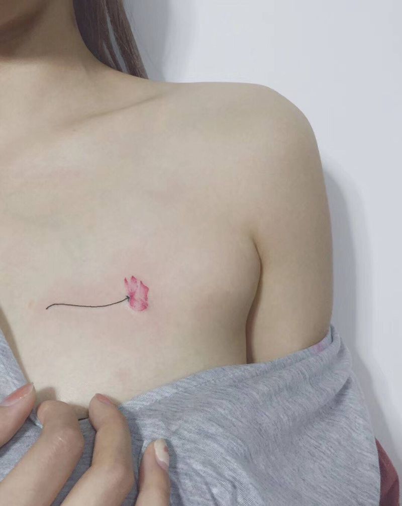 性感小花纹身图片