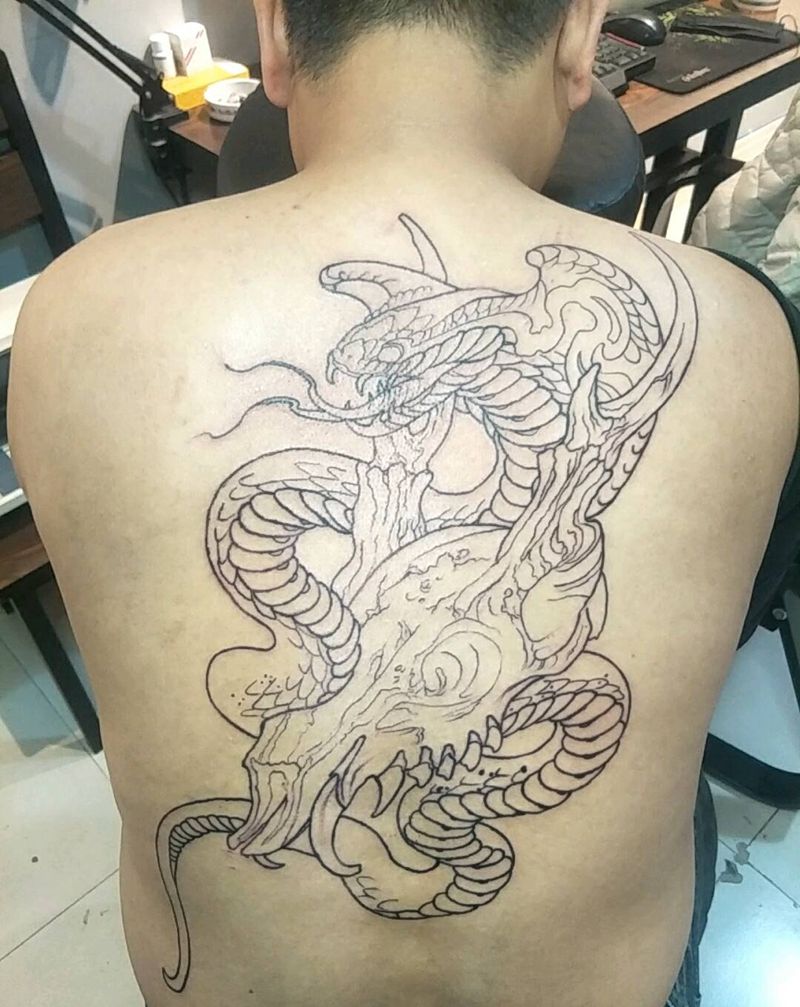 #梦魇纹身图片_背部纹身图案