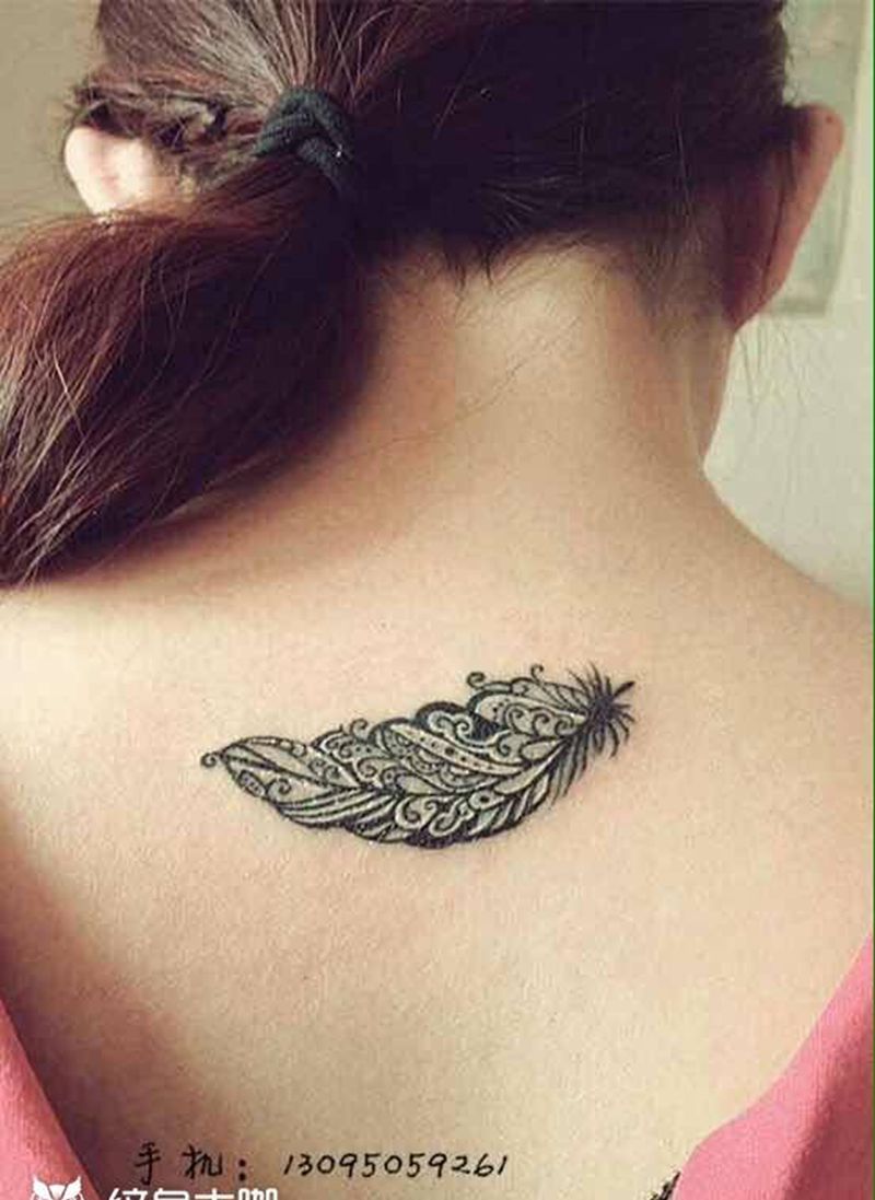 羽毛纹身图片