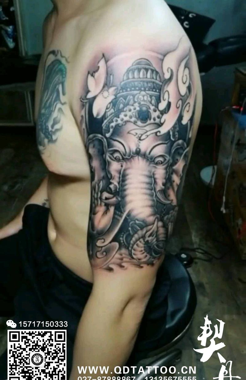 象神纹身图片