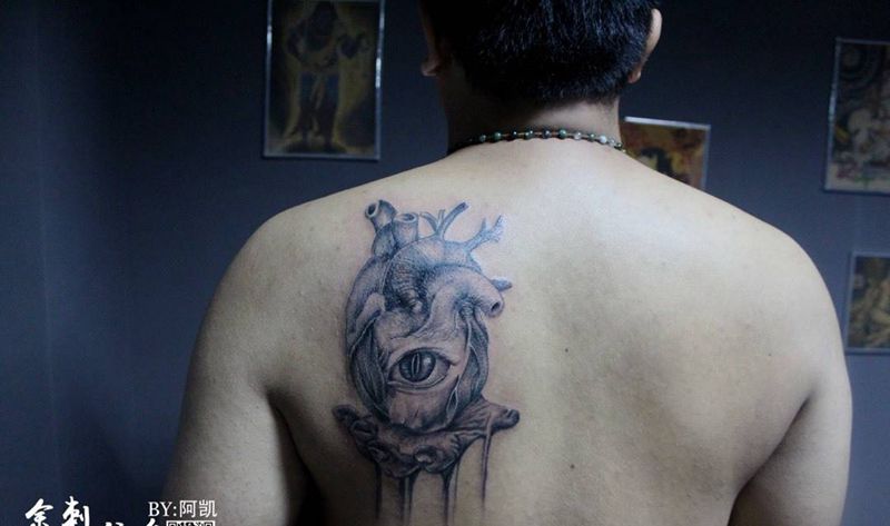 掌心眼纹身图片