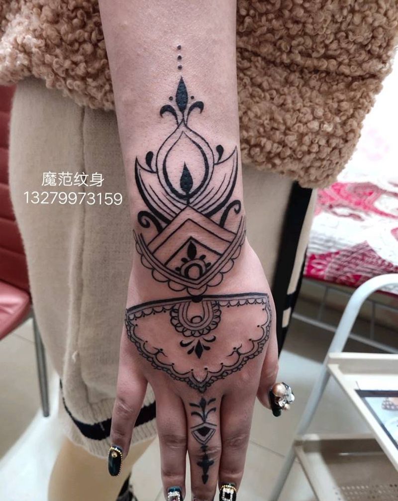 图腾纹身图片_手部图腾图腾纹身图案