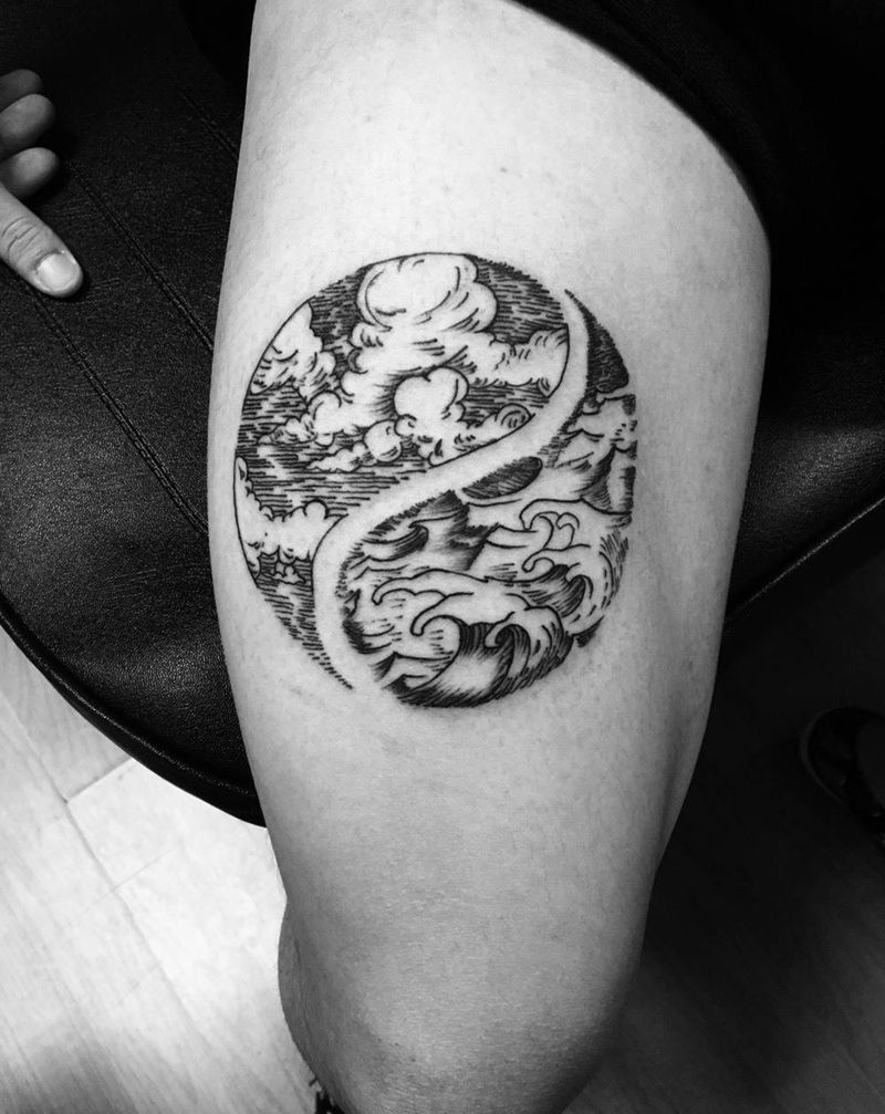 天地合一纹身图片