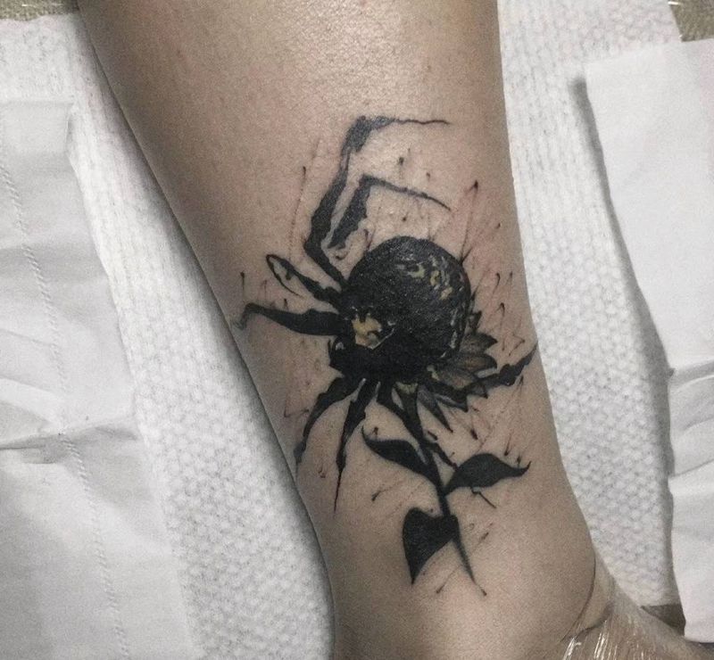 遮盖纹身图片_腿部纹身图案