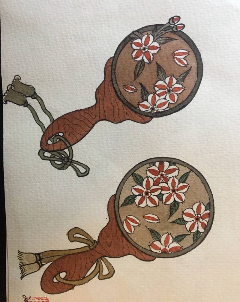 镜纹身图片_老传统纹身图案