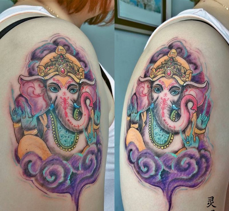 小象神纹身图片