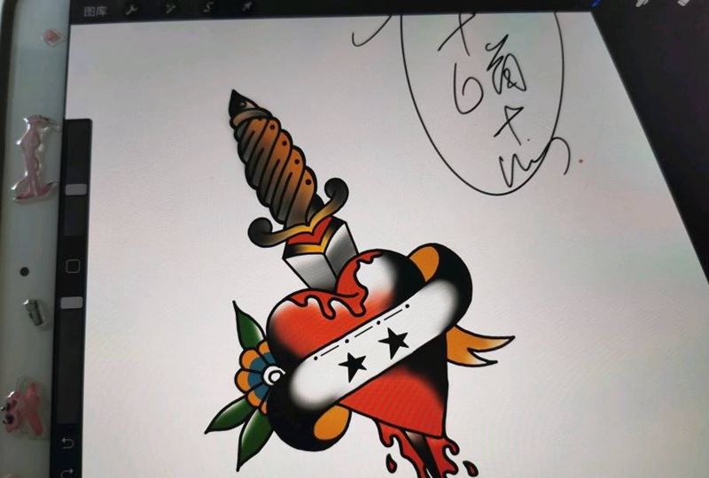 手稿纹身图片_Old SchoolNew School纹身图案