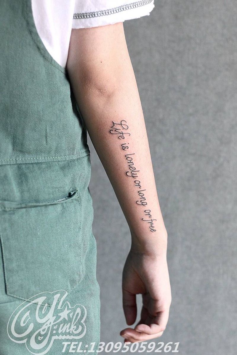 ～纹身图片_成品手臂清新字符纹身图案