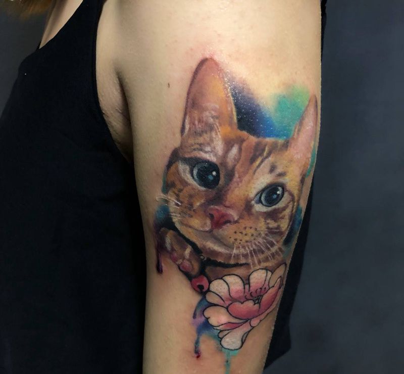 猫咪纹身图片