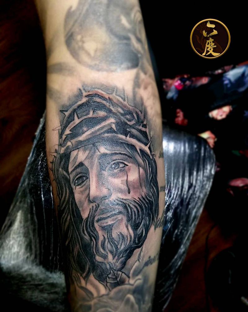 耶稣纹身图片