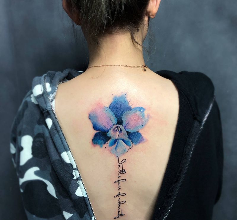 近期小图纹身图片_背部手臂水彩图腾纹身图案