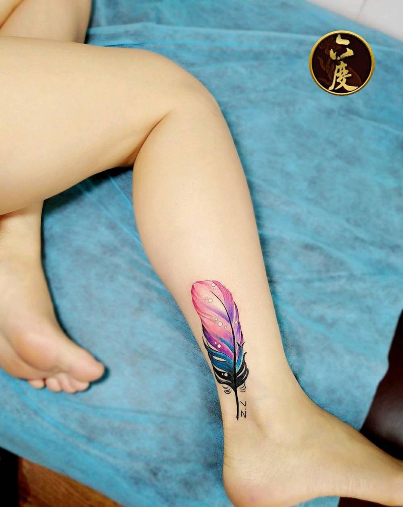 羽毛纹身图片