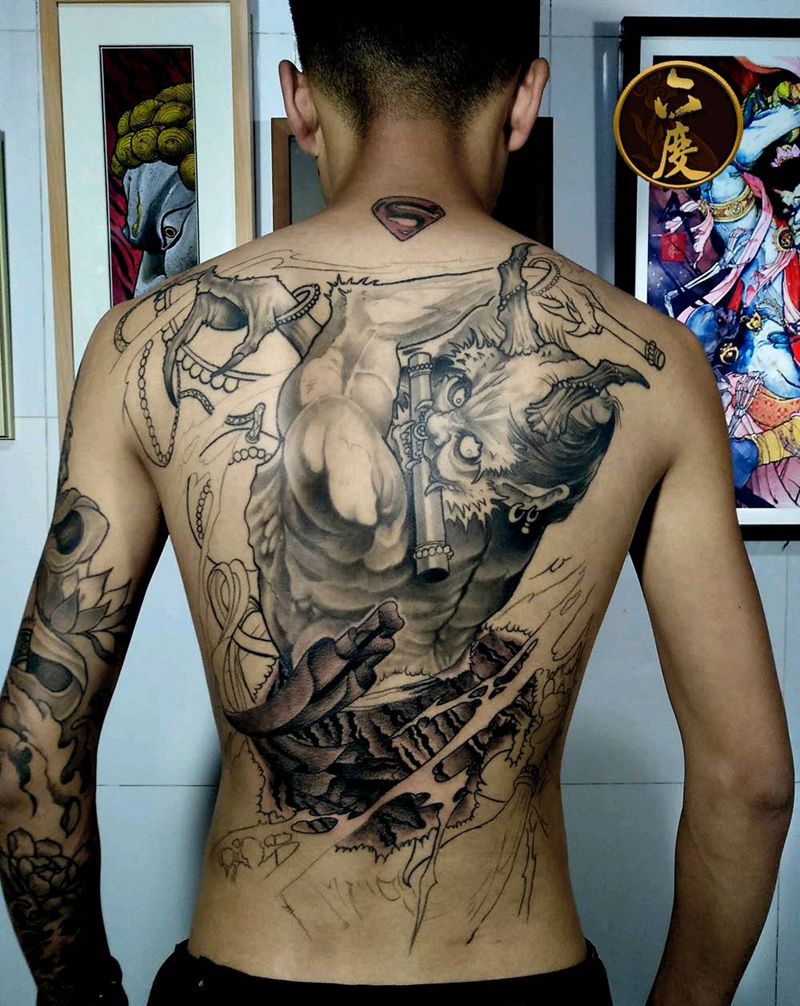 虎皮裙纹身图片